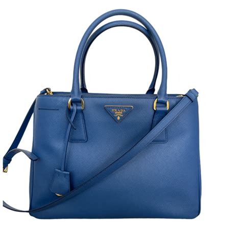 blue Prada purse